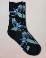 Bleuforêt Velvet Birds Socks / Black