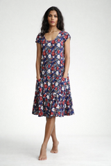 Dress Addict Jade / Navy-Red Floral