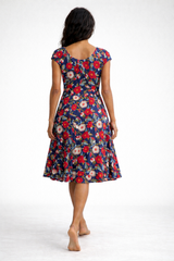 Dress Addict Jade / Navy-Red Floral