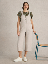 WHITE STUFF VIOLA DUNGAREES / NATURAL