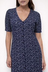 YERSE Dress / Navy Leaves