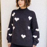 Astrid Heart Sweater / Black