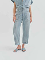 Daze Villa Drawstring Barrel Jean / Wild Card