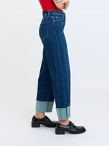 Daze Pleaser High-Rise Wide-Leg Ankle Jeans  / Slow Motion