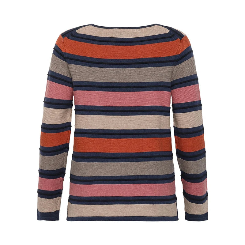 Mansted Dena Sweater / Navy Multi Stripe