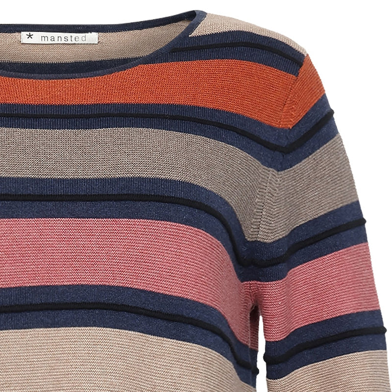 Mansted Dena Sweater / Navy Multi Stripe