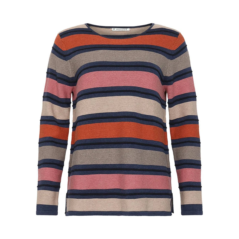 Mansted Dena Sweater / Navy Multi Stripe