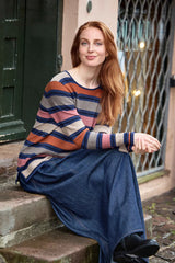 Mansted Dena Sweater / Navy Multi Stripe