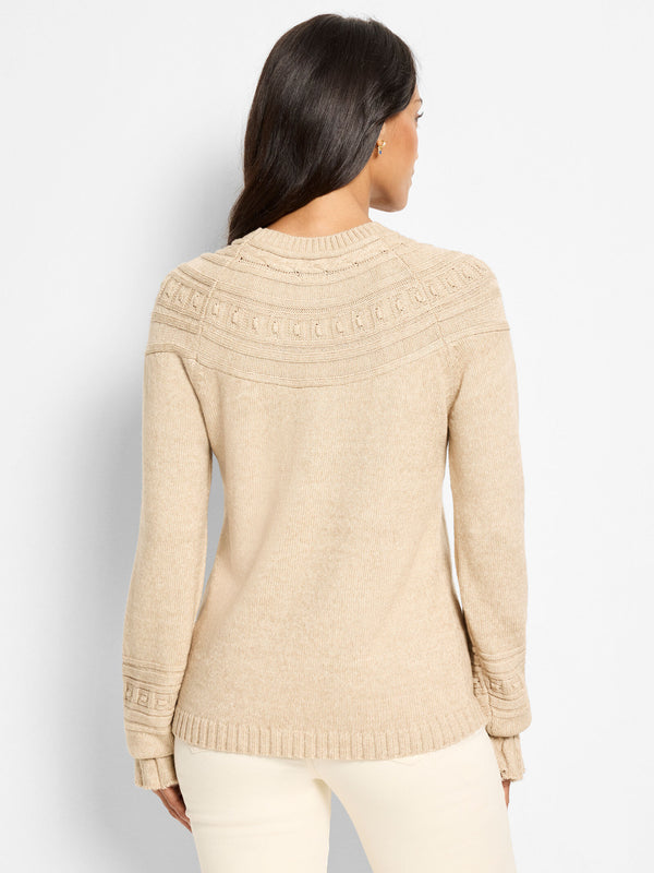 Nic & Zoe Textural Dot Cosy Sweater / Taupe