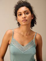 Nile Reversible Lace Cami / Sea