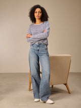 Nile Sweater/ Navy stripe