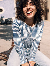 Nile Sweater/ Navy stripe