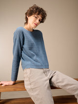 Nile Cotton Pullover / Bluesteel