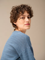 Nile Cotton Pullover / Bluesteel