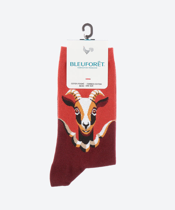 Bleuforêt Pattern Socks / Goat