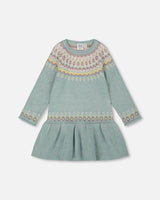 Deux Par Deux Knit Dress / Jade Fairisle