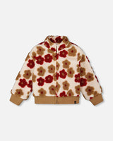 Deux Par Deux Sherpa Jacket / Flower Power
