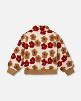 Deux Par Deux Sherpa Jacket / Flower Power