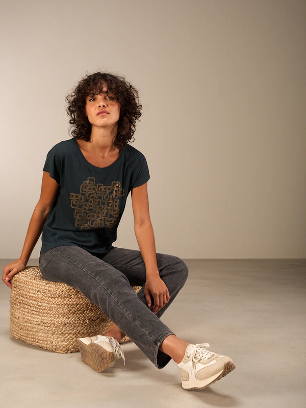 Nile Tee / Petrol