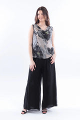 Jessica Laura Italian Silk Pants / Black
