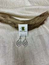 Karely Smith Woven Silver Earrings with Swarovski Crystal