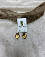 Karley Smith  Bronze Heart Earrings