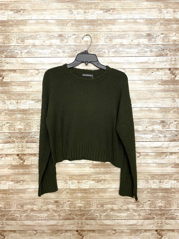 Alashan Cashmere Bungalow Boxy Crew/Deep Olive