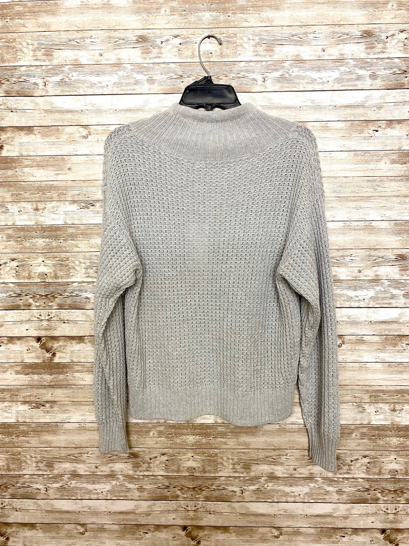 Alashan Kira Lurex Mock Neck Sweater/Fog