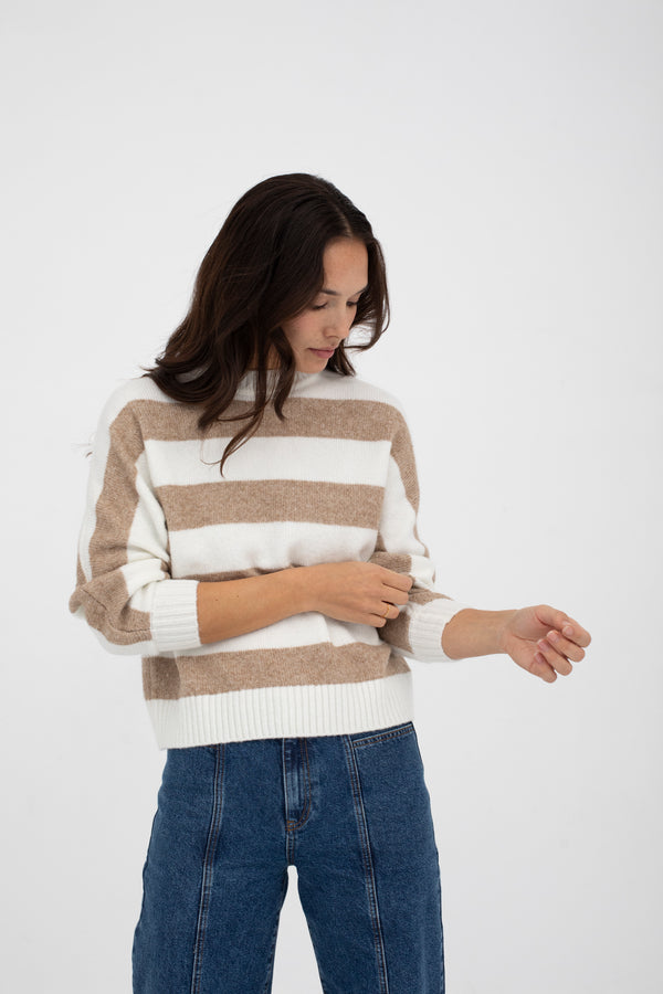 Mus & Bombon Iterrama Sweater / Ecru & Sable Stripe