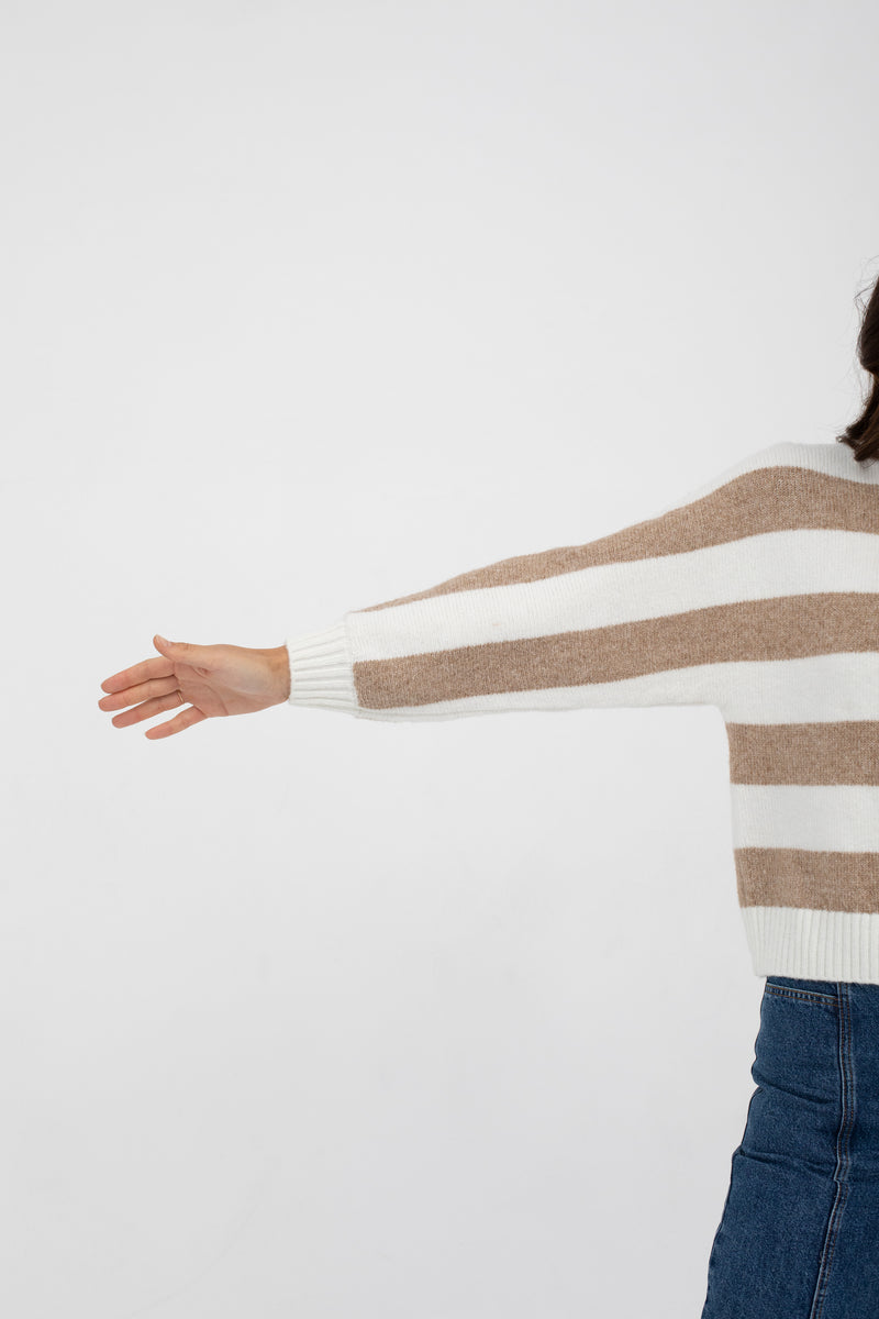 Mus & Bombon Iterrama Sweater / Ecru & Sable Stripe
