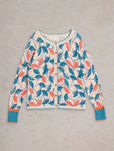 White Stuff Lulu Print Cardi / Natural Print