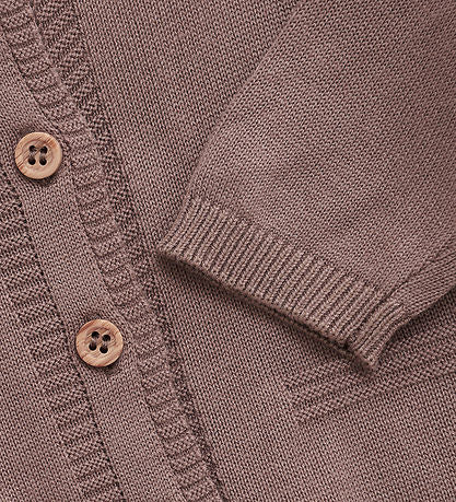 Fixoni Fine Knit Cardigan/ Mauve-Taupe