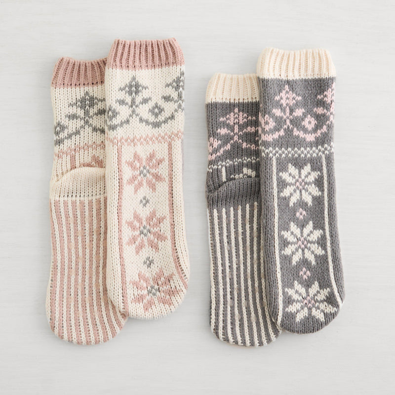 Lemon Snowfall Slipper Socks / 2 pack