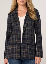 Liverpool Boyfriend Blazer / Navy Camel Plaid
