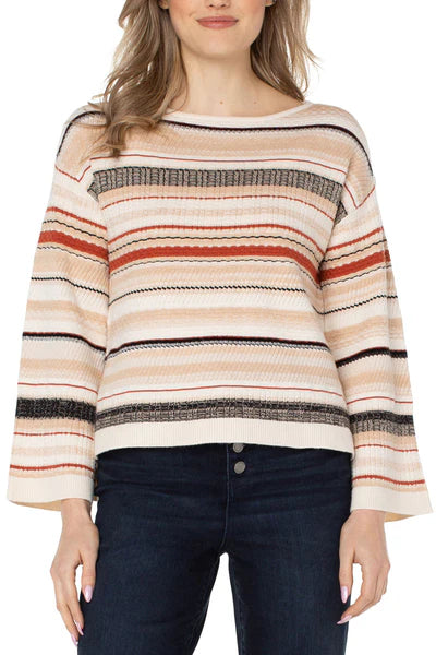 Liverpool Stripe Sweater / Rust, Cream