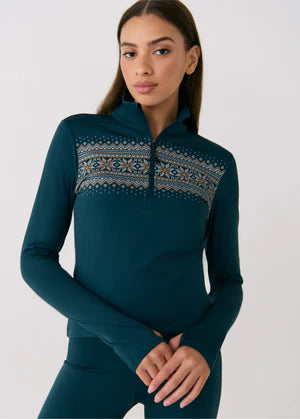 LOLË Arctic Half-zip  / Fair Isle Fjord Blue