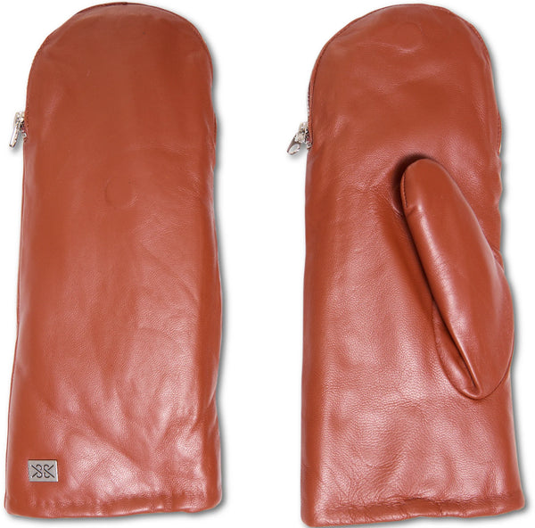 SOIA & KYO Leather Mittens / Copper