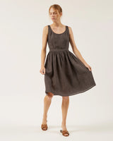 Naif Shadai Linen Dress / Charcoal