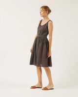 Naif Shadai Linen Dress / Charcoal