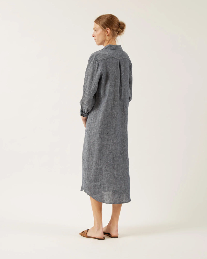 Naif Nicole Linen Shirtdress / Grey