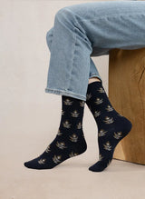 Bleuforêt Floral Socks / Navy