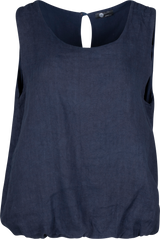 Sleeveless Linen Top / Navy