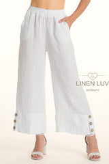 Linen Luv Linen Pant / Bianco White