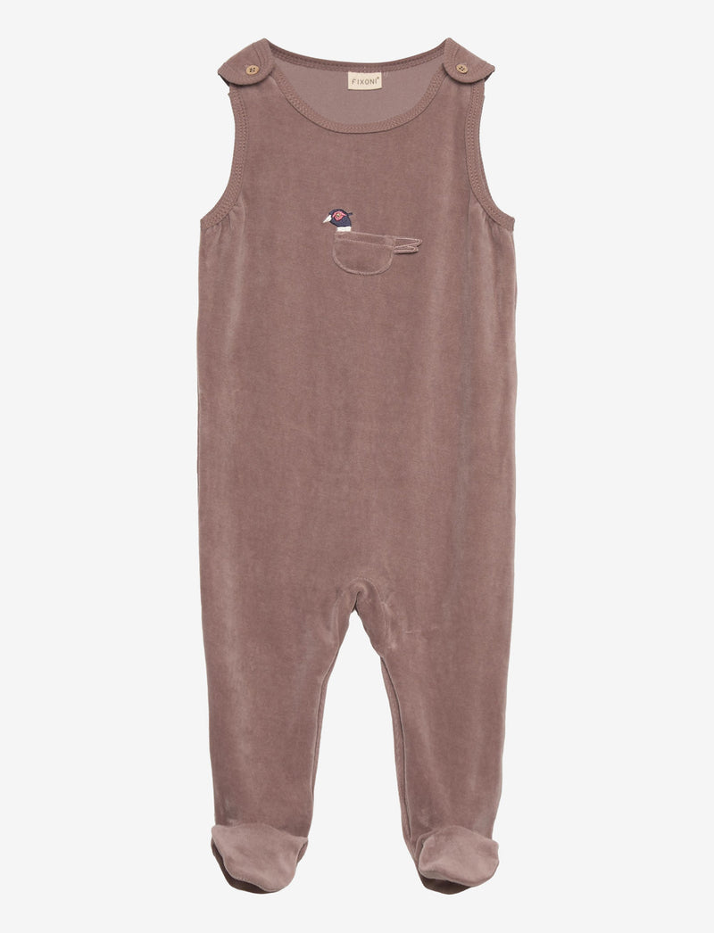 Fixoni Velour Romper Set/ Mauve+Quail