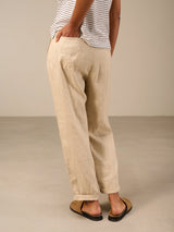 Nile Belted Linen Jogpant / Sand