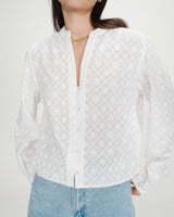 Grace & Mila Vandita Blouse / Ivory Eyelet Embroidery