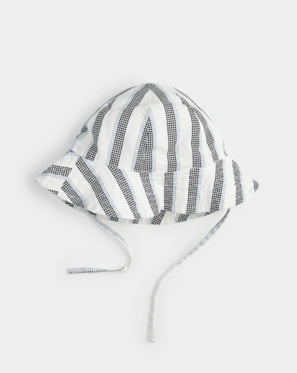 Petit Lem Woven Sun Hat / Blue Stripe