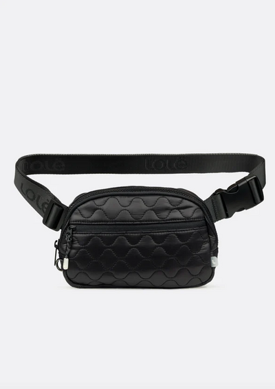 Black quilted belt bag discount