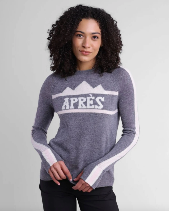 Alashan Apres Crew Merino Sweater/Saddle Combo