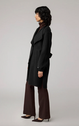 Soia & Kyo Susie  / Black Double Face Wool Martingale Coat